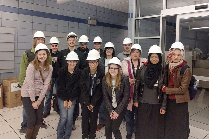 sustainability students visiting Bissell Point water treatment plant